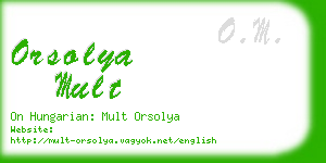 orsolya mult business card